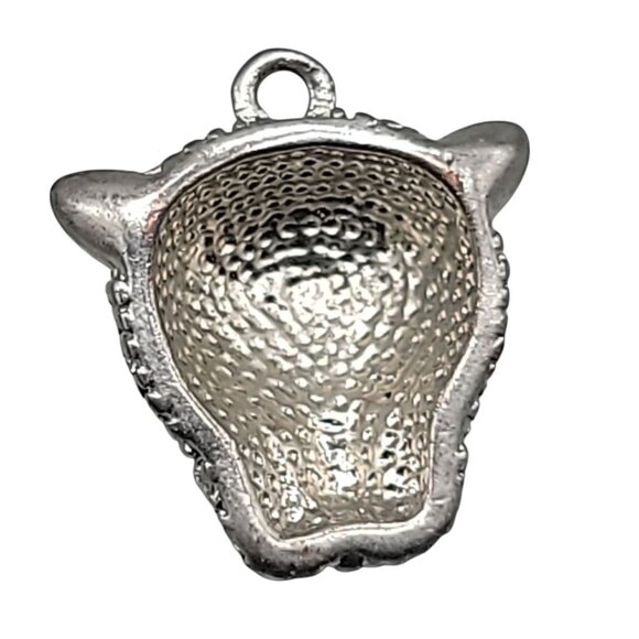 Leopard Panther Sparkling Pendant Charm High Quality Diamante Silver Tone - Picture 4 of 4